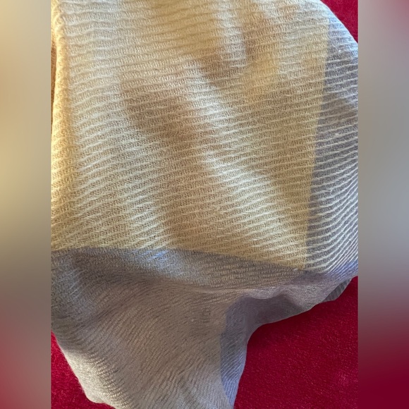Authentic Semi-Pashmina Stole from Kashmir – Three-Tone Soft Wool Scarf (New)